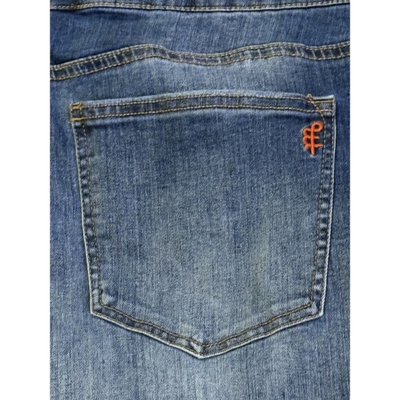 Molly & Isadora Jeans Womens Plus Size 22 Blue Distressed Denim Stretch Destroy - Picture 10 of 11